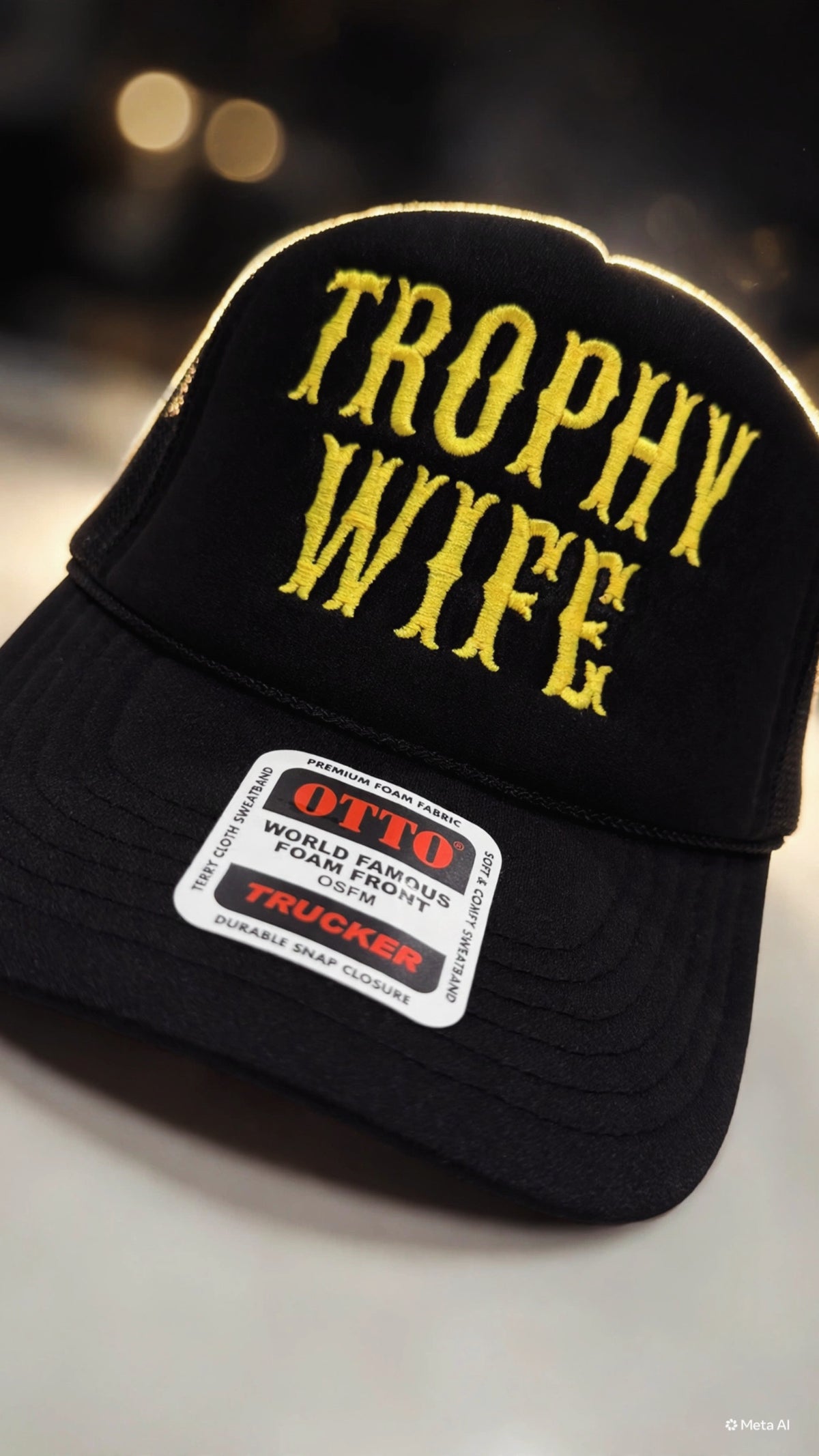 Trophy Wife Embroidered Foam Trucker Hat